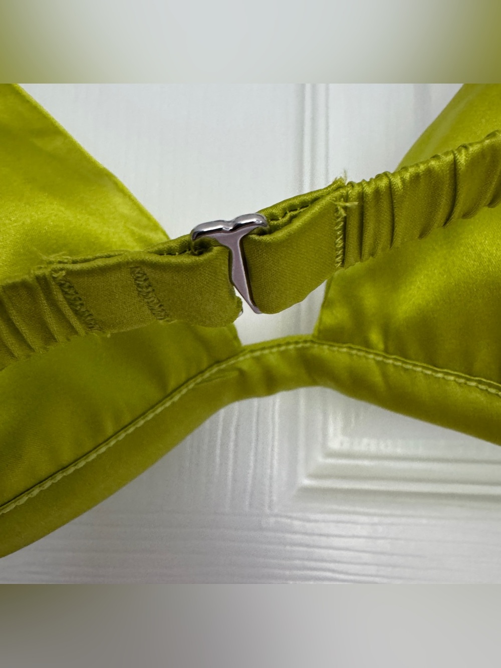 FLEUR DU MAL | NWT Luxe Triangle Bra MEDIUM - lime punch - Picture 5 of 7